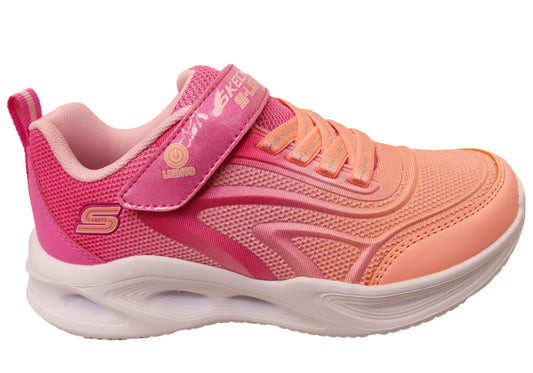 Skechers Kids Girls S Lights Sola Glow Colour Breeze Comfortable Shoes