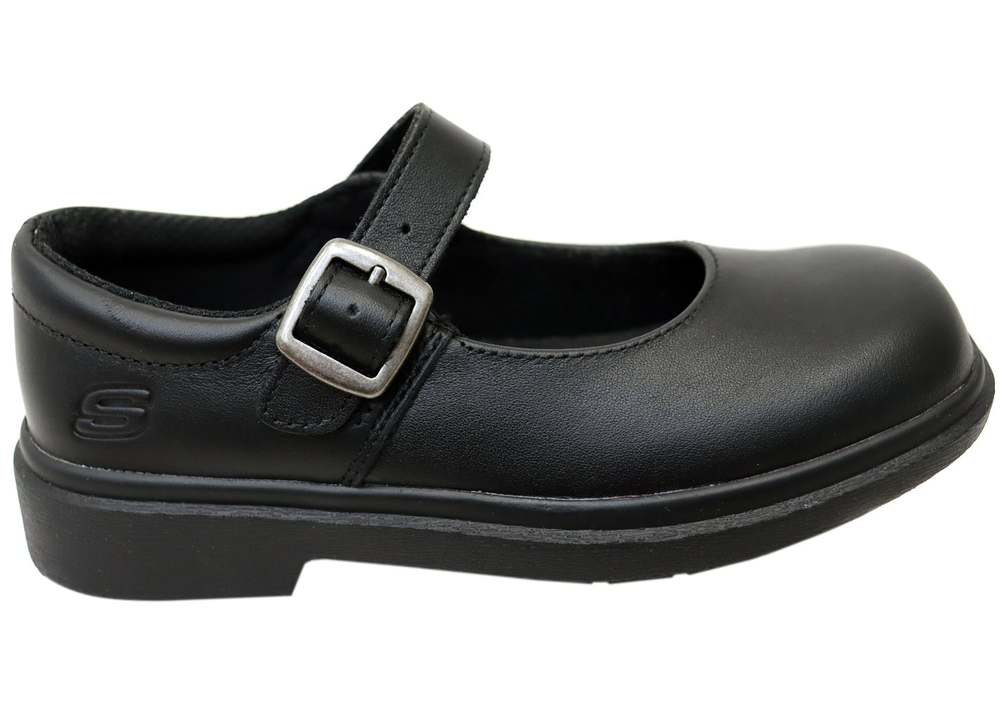 Skechers Kids Girls Smooth Tracks Elegant Steps Leather School Shoes