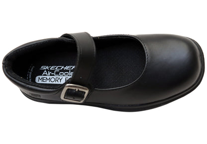 Skechers Kids Girls Smooth Tracks Elegant Steps Leather School Shoes