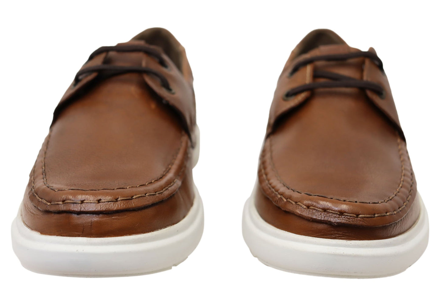 Pegada Vico Mens Leather Comfortable Casual Boat Shoes Made In Brazil