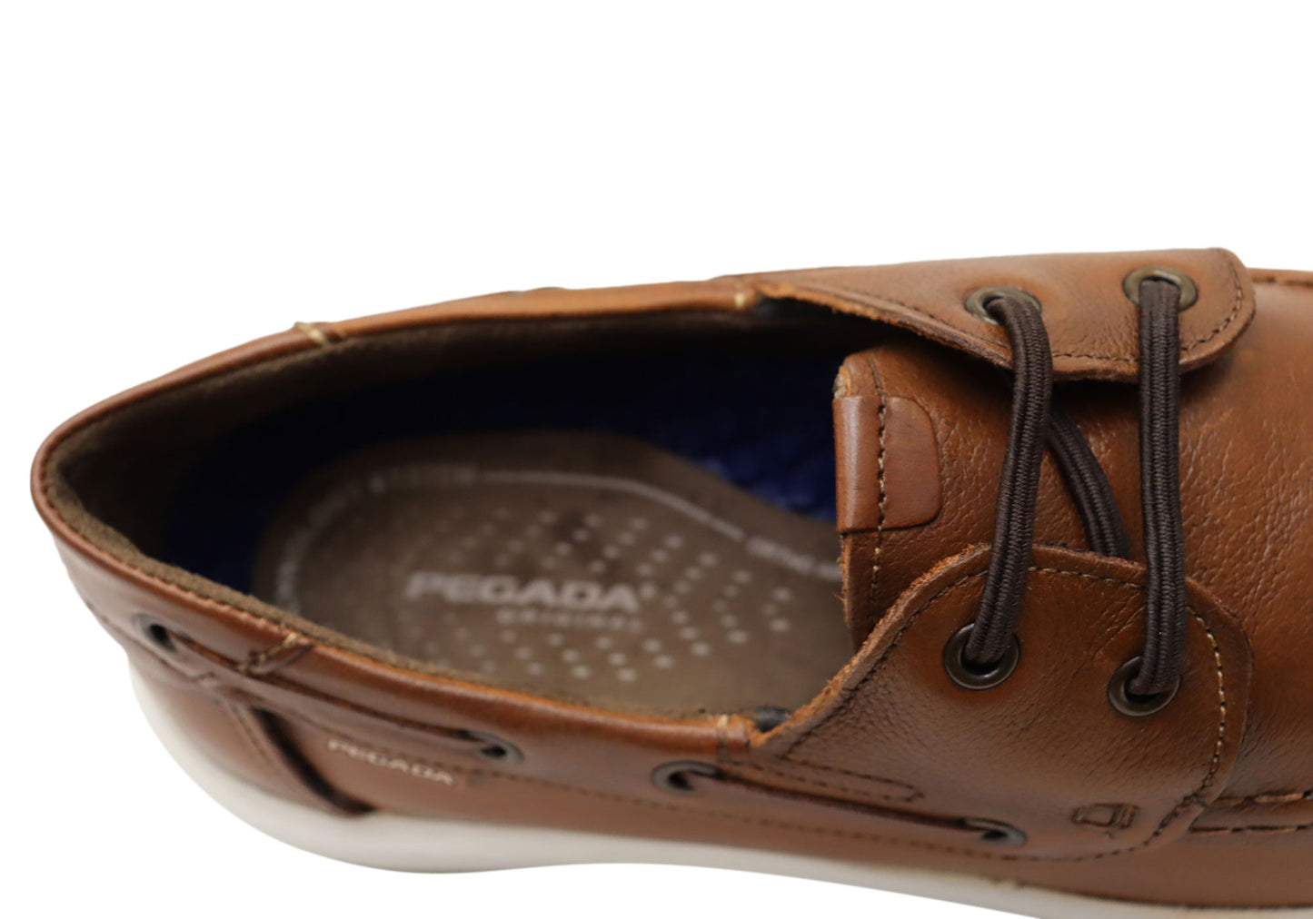 Pegada Vico Mens Leather Comfortable Casual Boat Shoes Made In Brazil