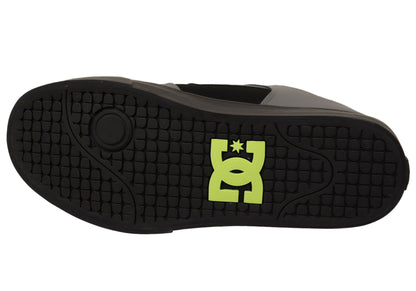 DC Shoes Mens Comfortable Leather Pure Shoes Grey Black