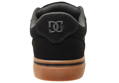 DC Shoes Mens Comfortable Anvil TX Lace Up Shoes Black Black Gum