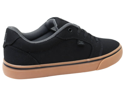 DC Shoes Mens Comfortable Anvil TX Lace Up Shoes Black Black Gum