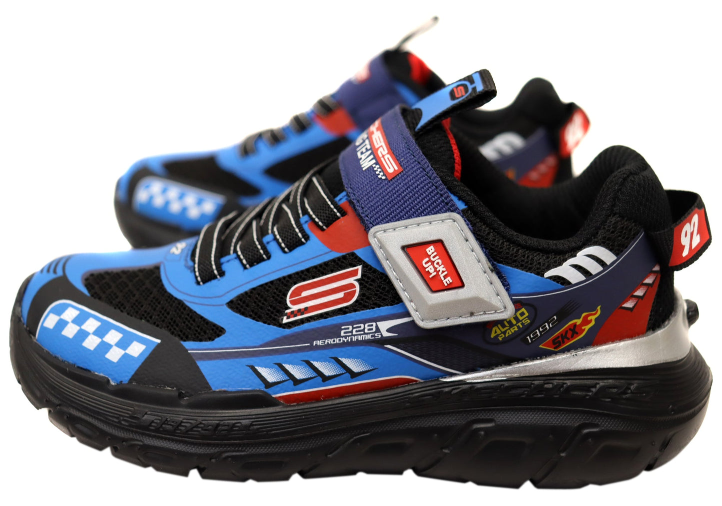 Skechers Kids Boy Skech Tracks Comfortable Shoes Blue Red