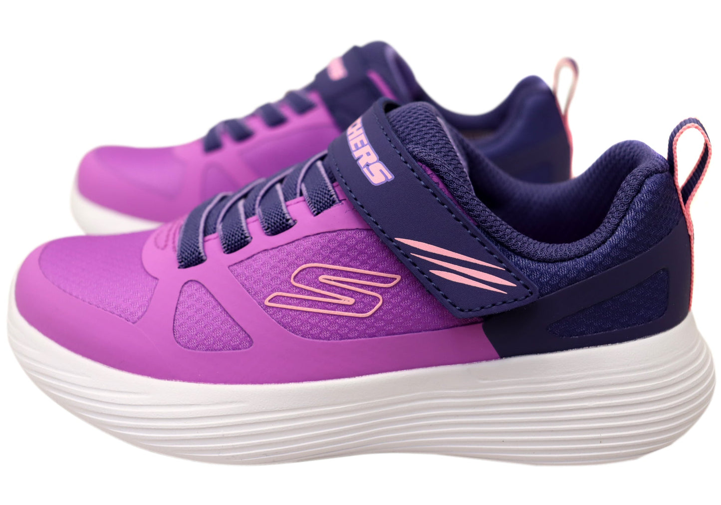 Skechers Kids Infants Girls Dyna Light Comfortable Shoes Purple Blue