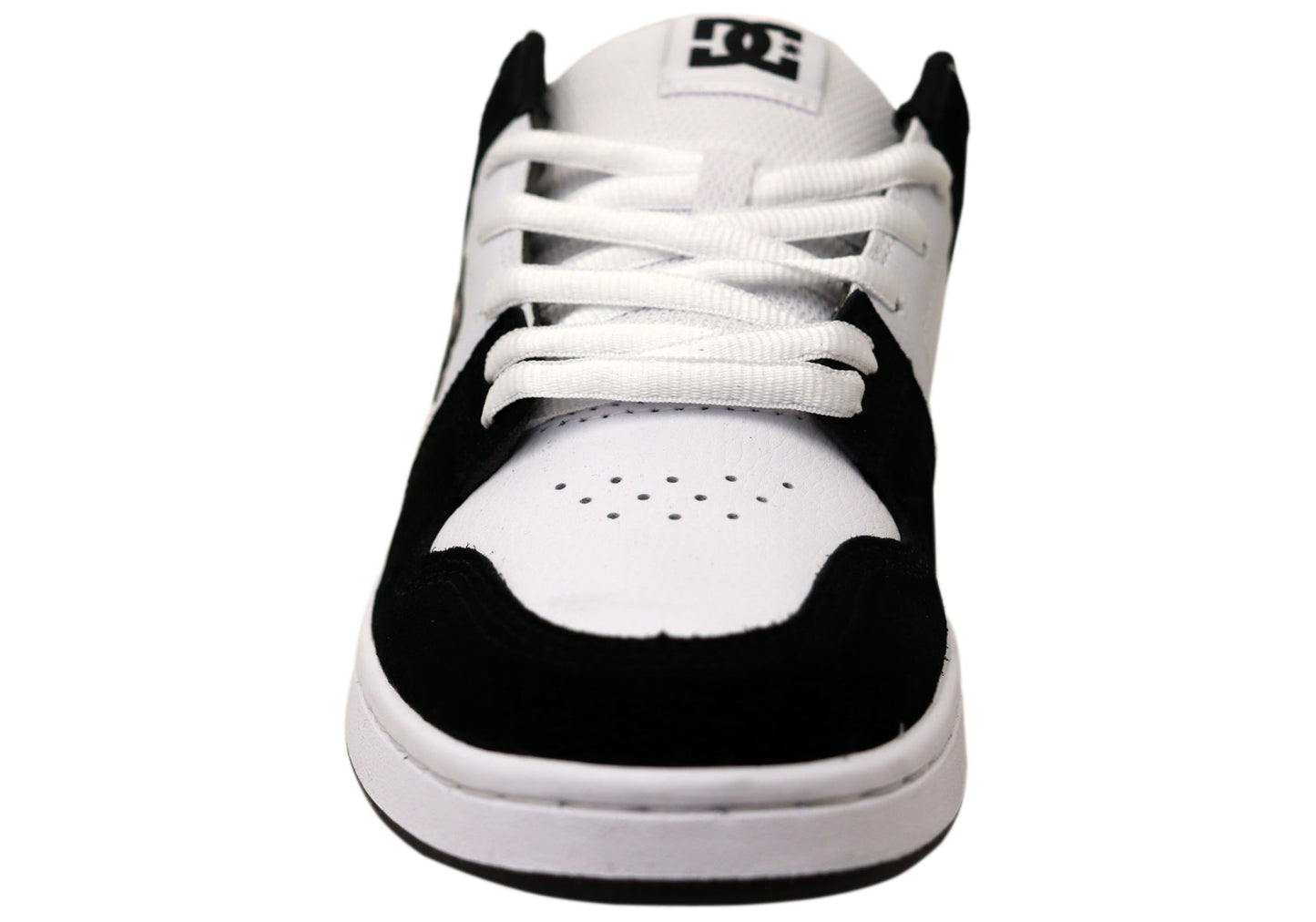 DC Shoes Mens Comfortable Leather Manteca 4 Shoes White Black Black
