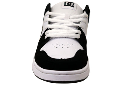 DC Shoes Mens Comfortable Leather Manteca 4 Shoes White Black Black