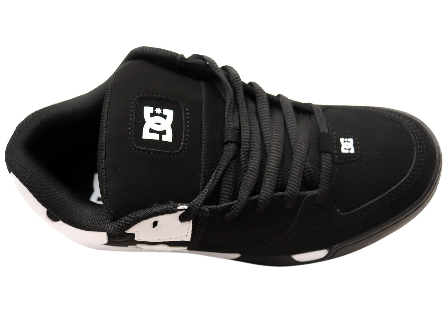 DC Shoes Mens Comfortable Leather DC Command Shoes Black White