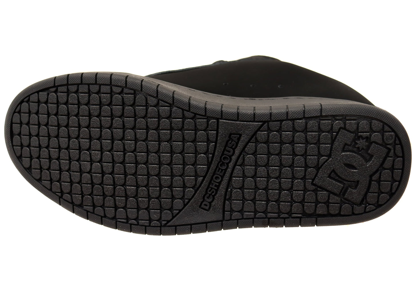 DC Shoes Mens Court Graffik Leather Lace Up Shoes Black Black Black