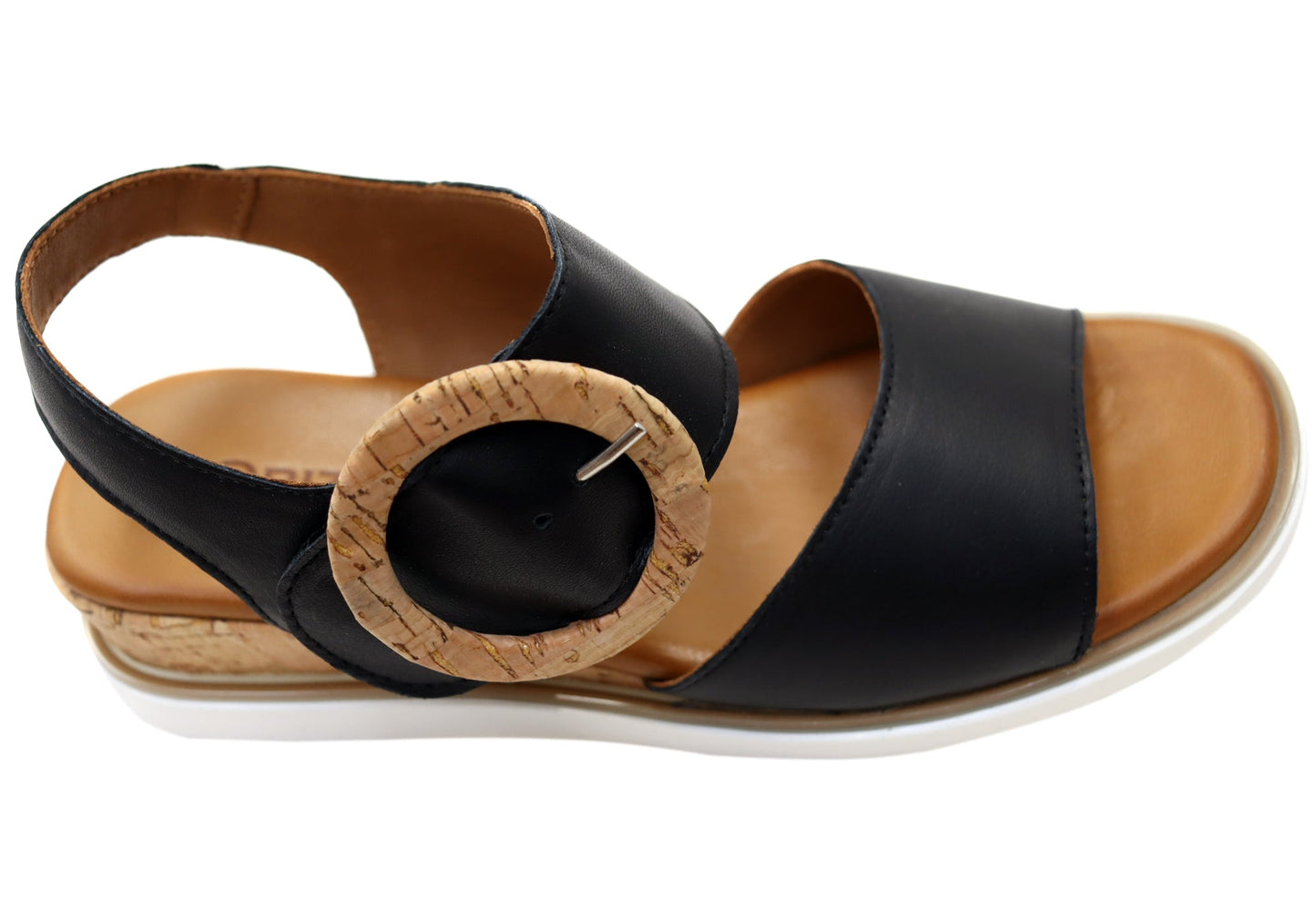 Orizonte Harmonyfeel Womens Comfortable European Leather Wedge Sandals