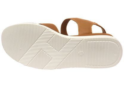 Orizonte Daisysoft Womens Comfortable European Leather Wedge Sandals