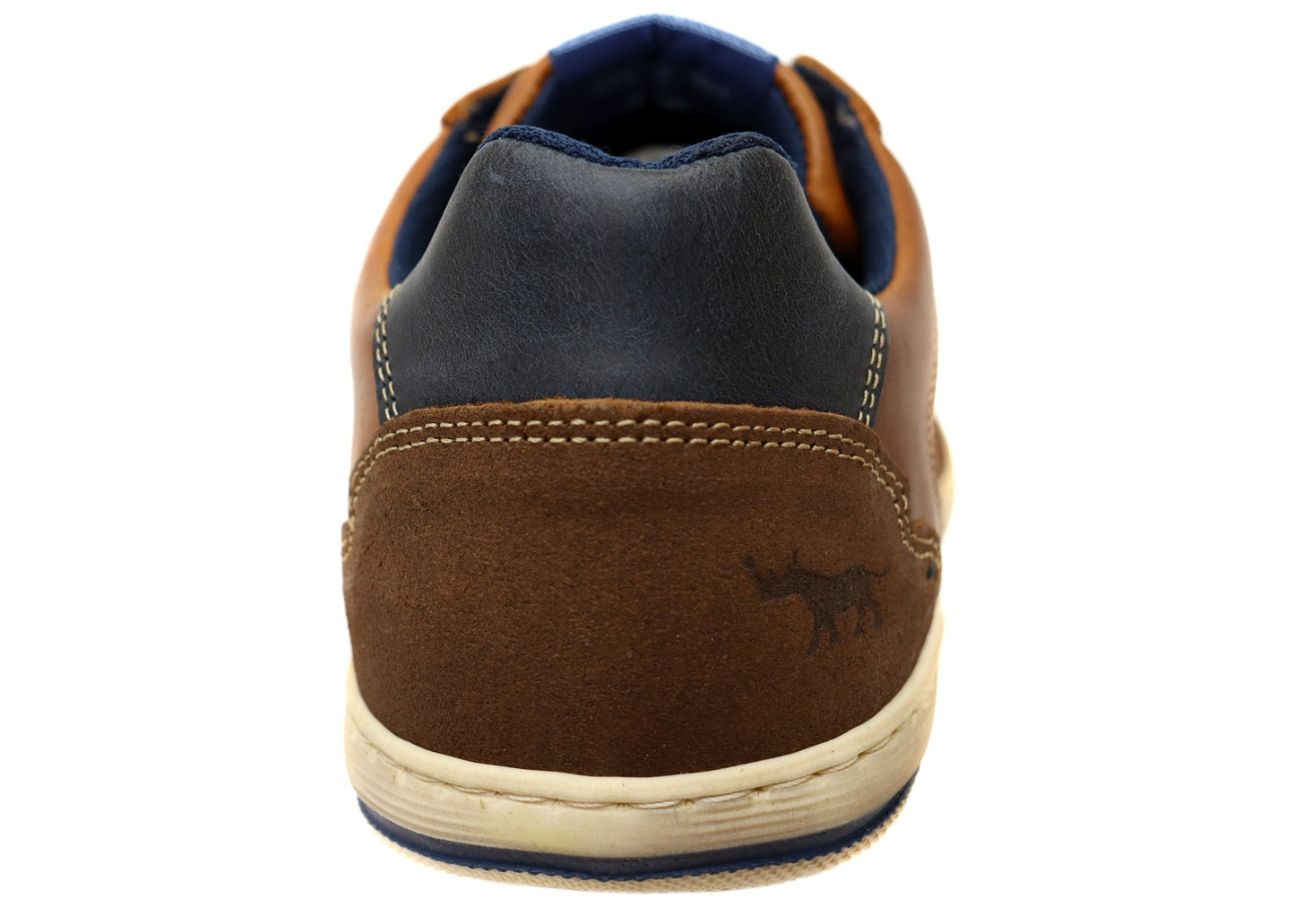 Wild Rhino Crest Mens Comfortable Leather Lace Up Casual Shoes