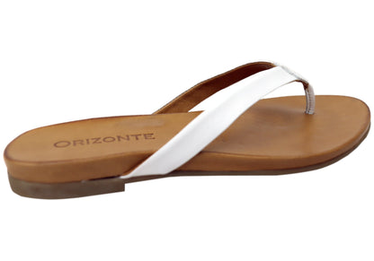 Orizonte Ellaease Womens Comfortable European Leather Thongs Sandals