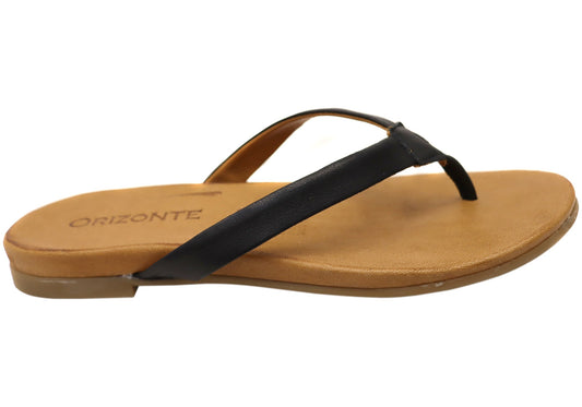 Orizonte Ellaease Womens Comfortable European Leather Thongs Sandals