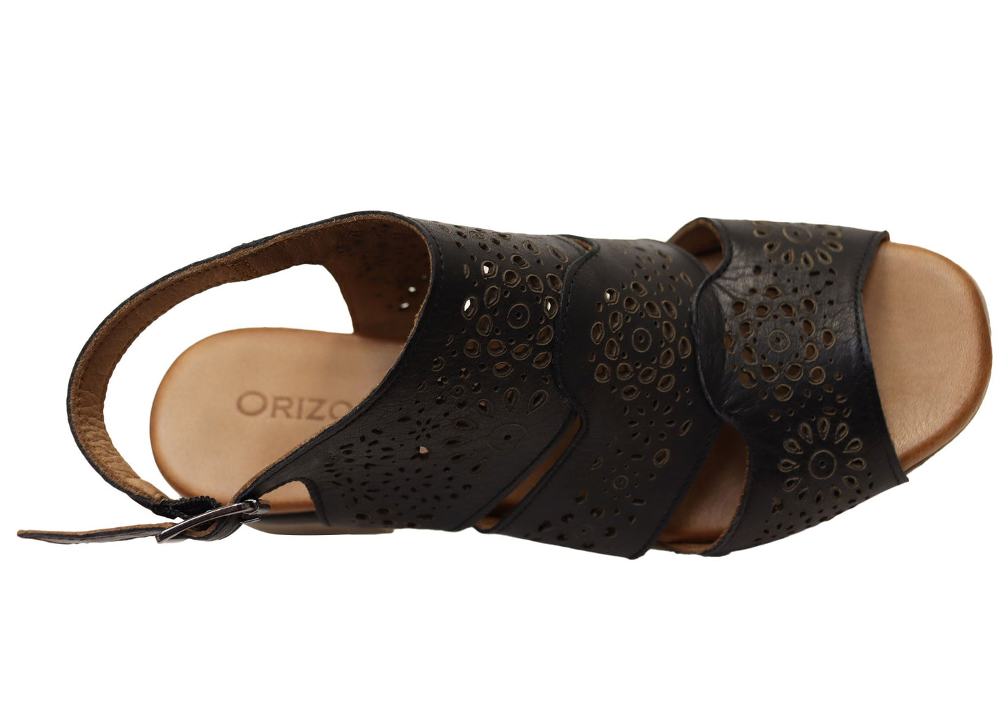 Orizonte Lotusloop Womens Comfort European Leather Low Heel Sandals