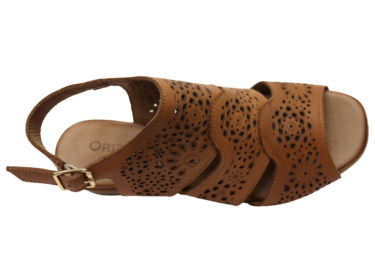 Orizonte Lotusloop Womens Comfort European Leather Low Heel Sandals