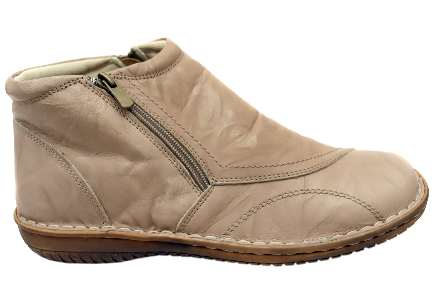 Cabello Comfort 5250-27 Womens Leather Ankle Boots