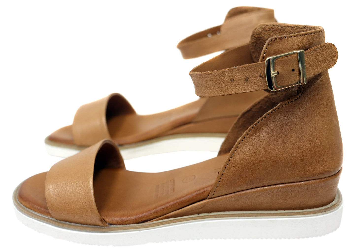 Orizonte Charmchase Womens Comfortable European Leather Wedge Sandals