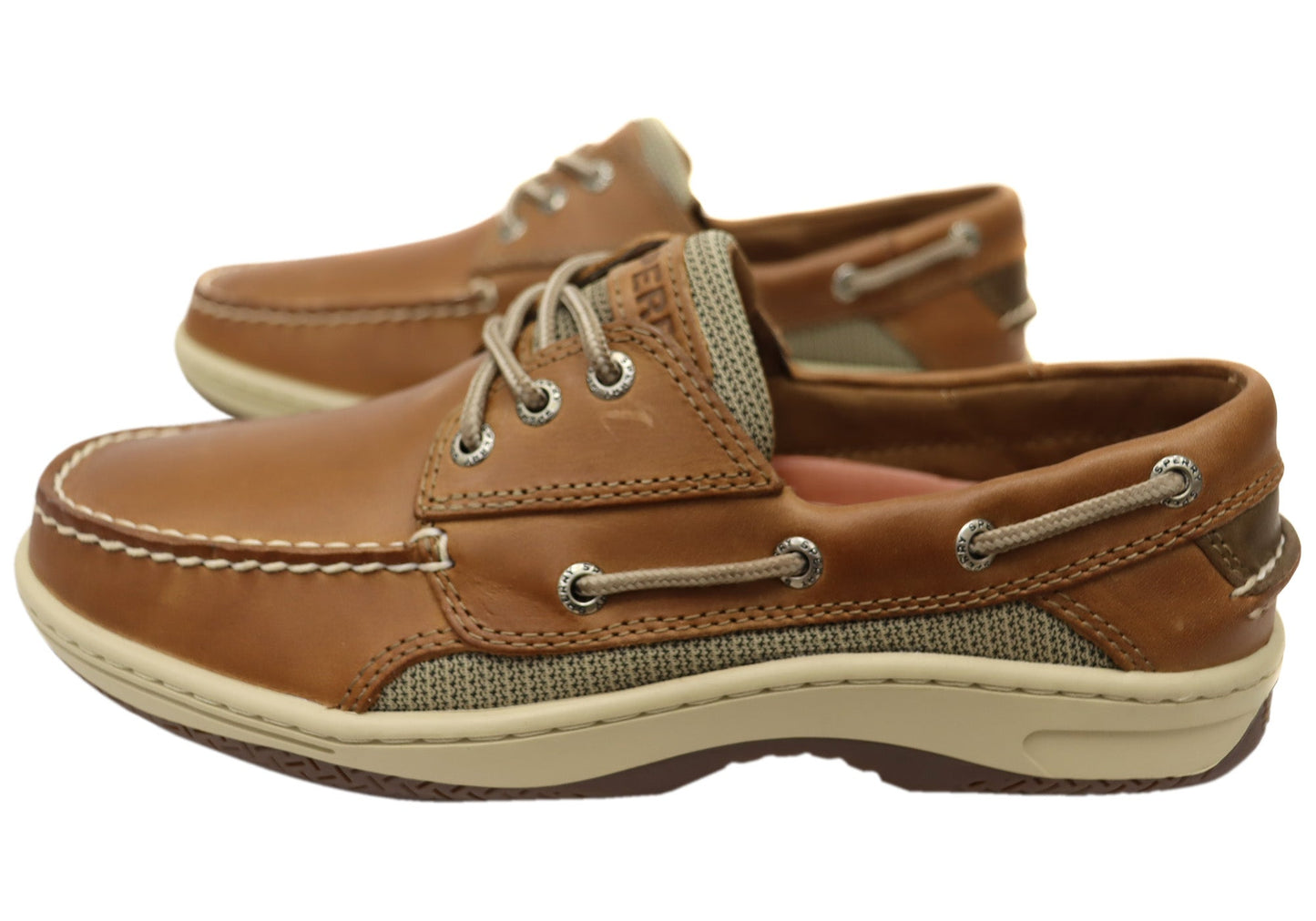 Sperry Mens Billfish Comfortable Wide Width Leather Boat Shoes