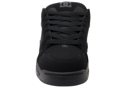 DC Shoes Mens DC Coiler Comfortable Leather Shoes Black Black