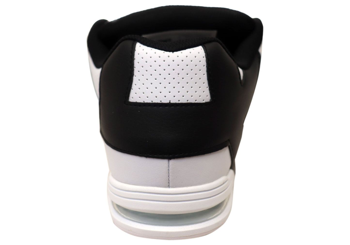 DC Shoes Mens DC Command Comfortable Leather Shoes White Black