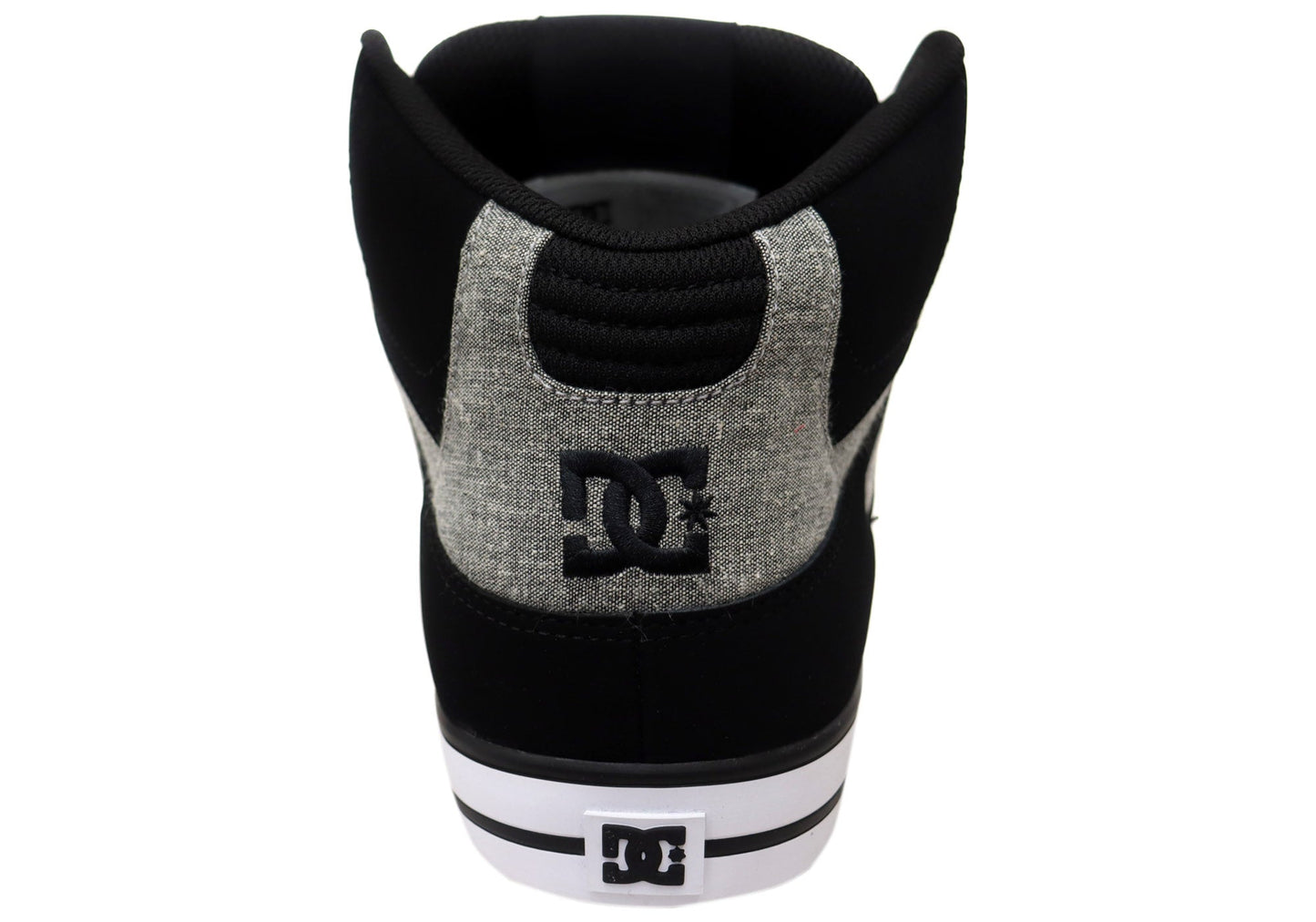 DC Shoes Mens Pure High Top WC Leather Sneakers Black Battleship Armor