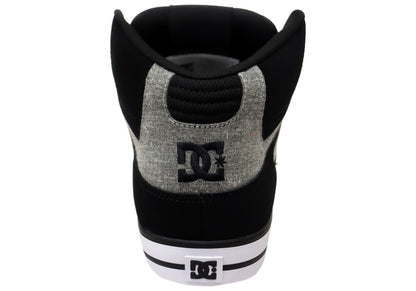 DC Shoes Mens Pure High Top WC Leather Sneakers Black Battleship Armor