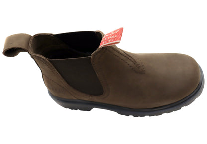Rossi Boots 202 Bimberi Kids Pull On Leather Chelsea Boots Brown
