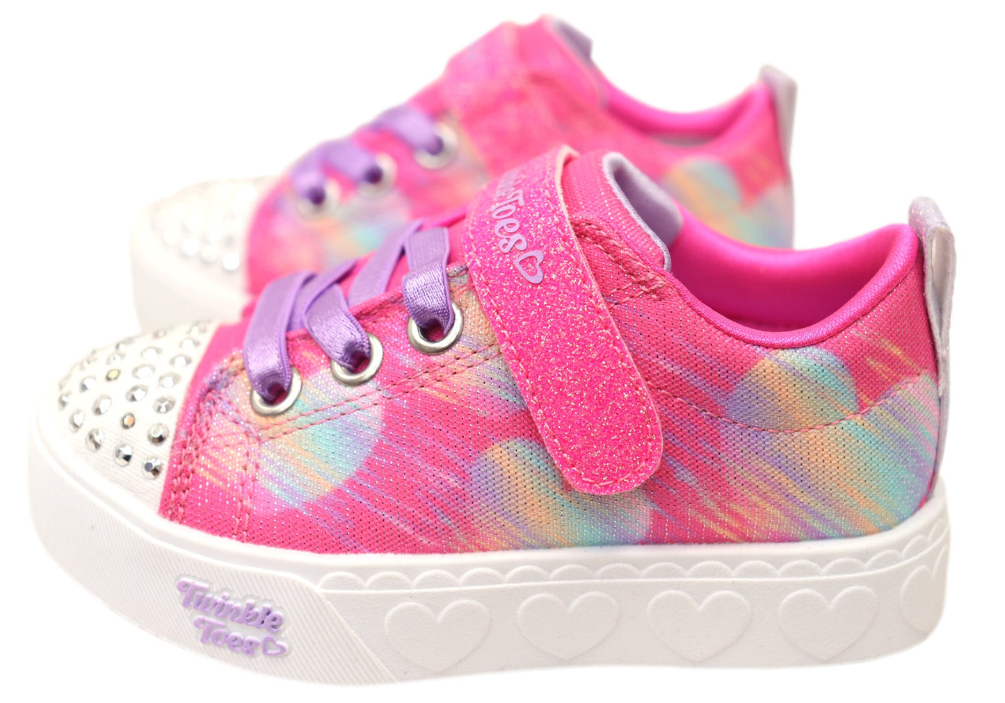 Skechers Kids Infants Girls S Lights Heart Steps Heart Sketch Shoes