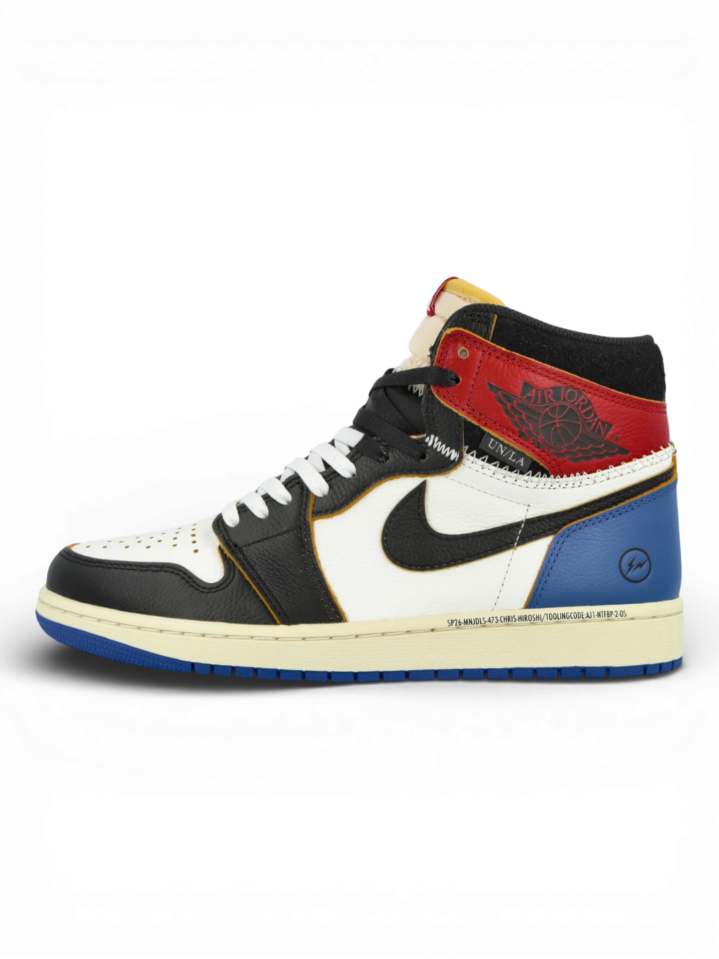 Jordan 1 Retro High OG SP Fragment x Union LA Varsity Red Sport Royal