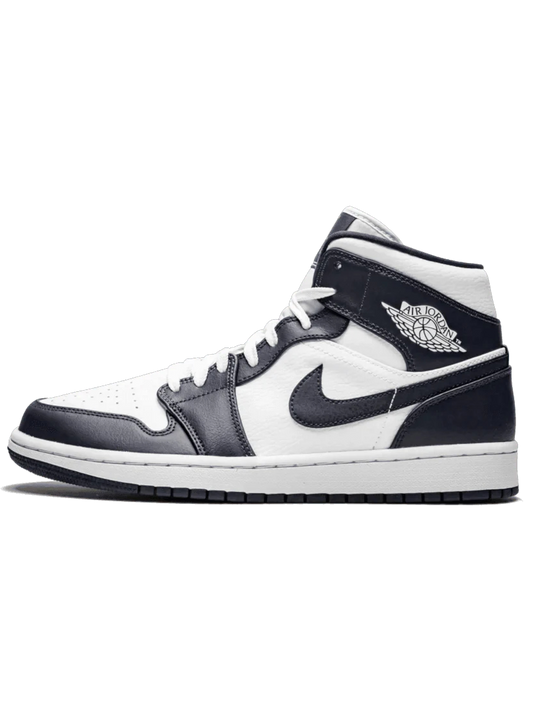 Jordan 1 Mid White Metallic Gold Obsidian