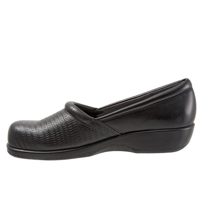 Softwalk Adora S1912-014 Womens Black Narrow Leather Loafer Flats Shoes