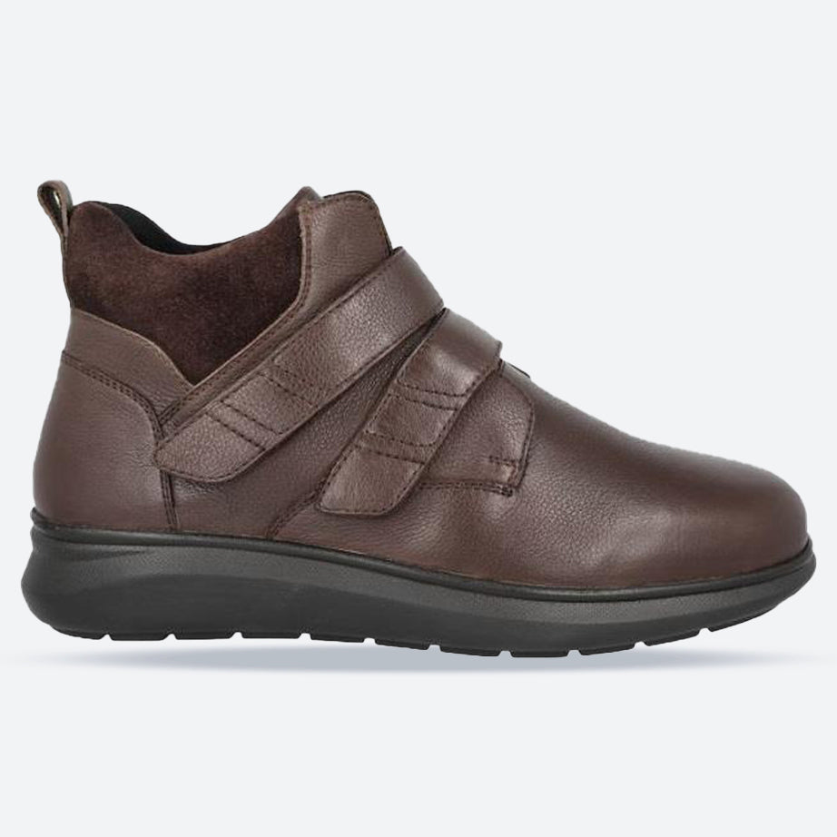 Men's Wide Fit DB Solomon Boots - Brown Lea / Suede