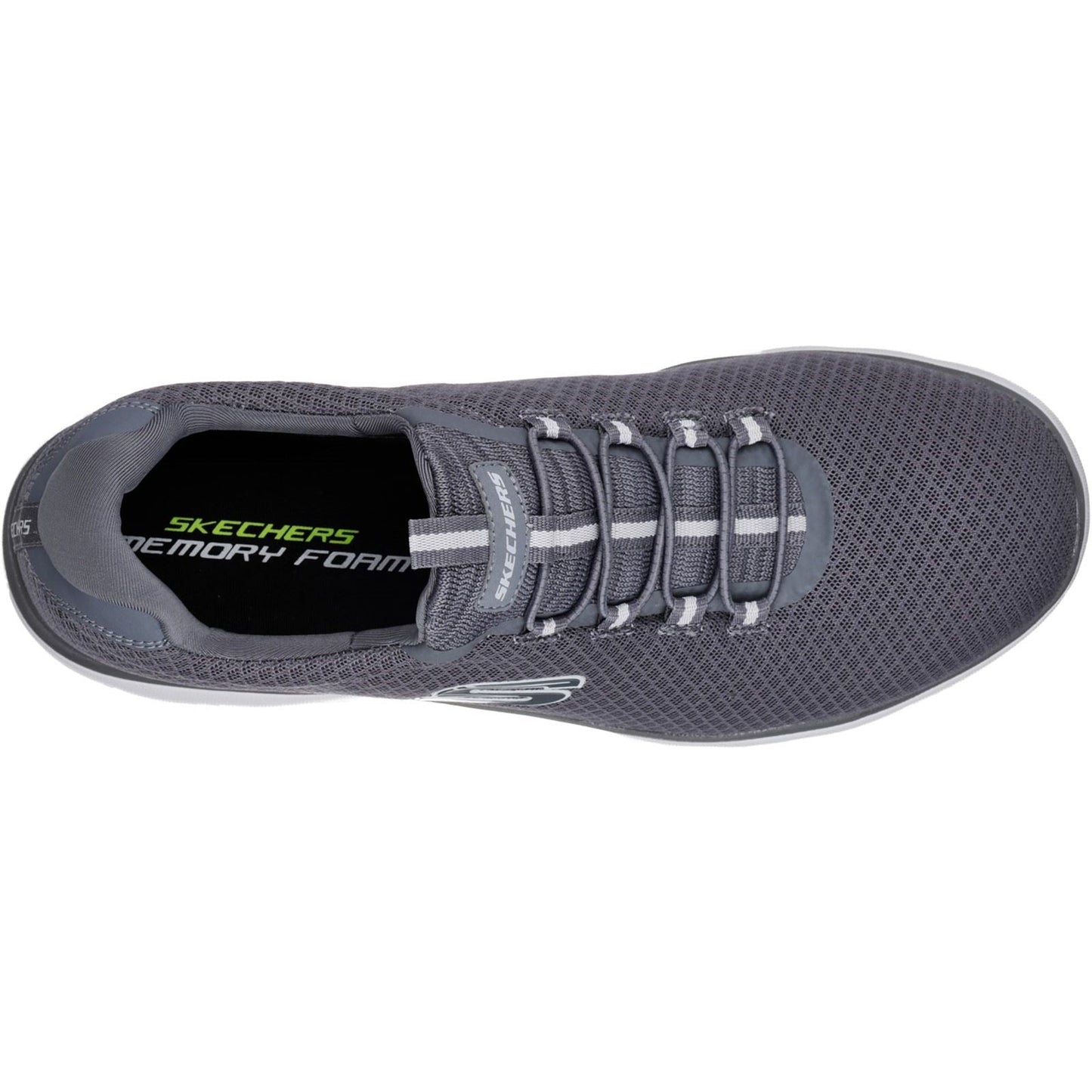Men's Wide Fit Skechers 52811 Summits Slip On Sports Trainers - Charcoal