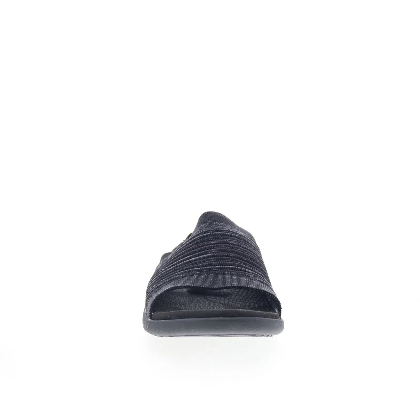 Spenco Astoria Slide SP1016BLK Womens Black Wide Canvas Slides Sandals Shoes