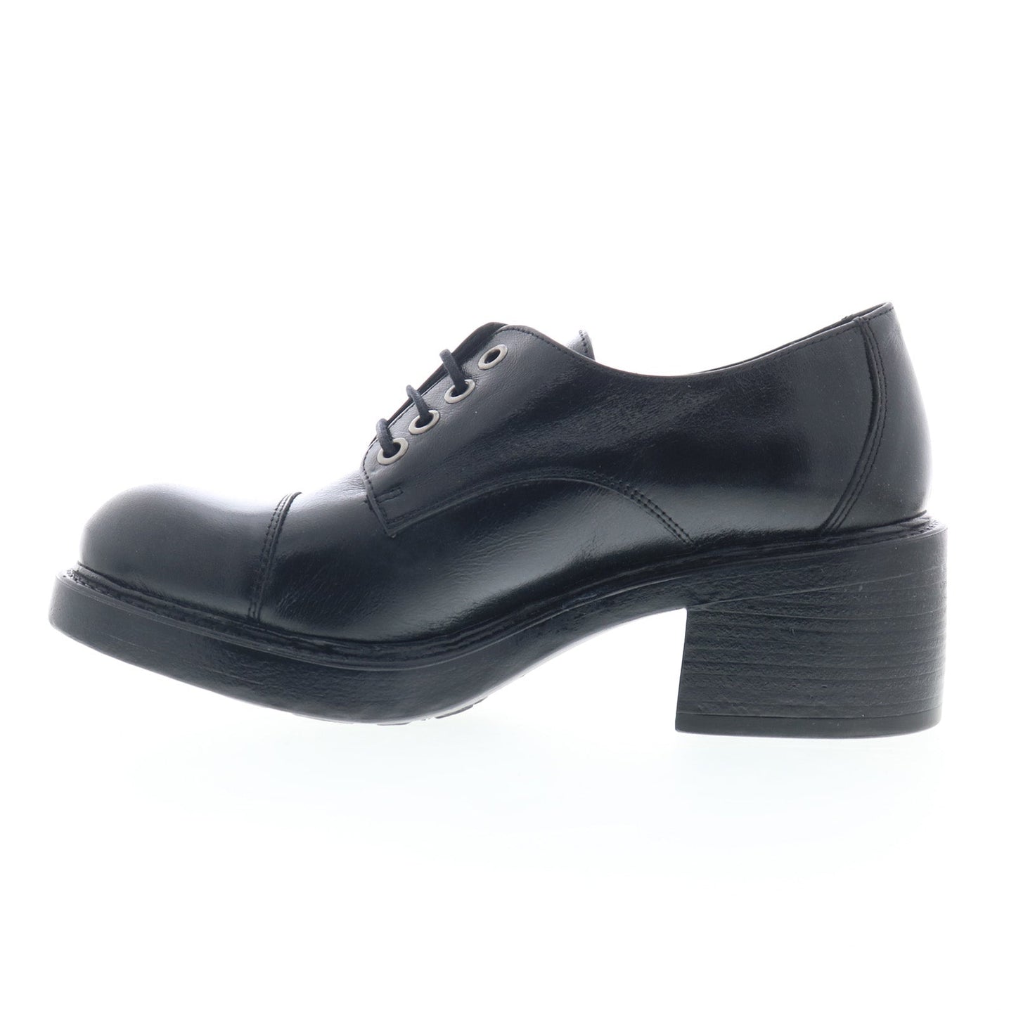 Miz Mooz Bleeker Womens Black Leather Oxfords & Lace Ups Casual Shoes