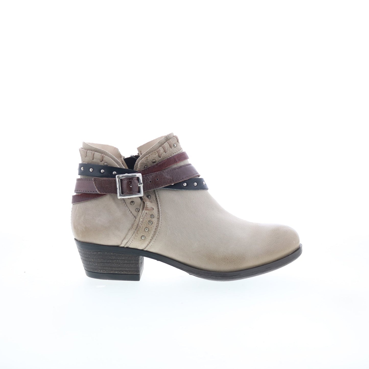 Miz Mooz Booker Womens Gray Leather Zipper Ankle & Booties Boots