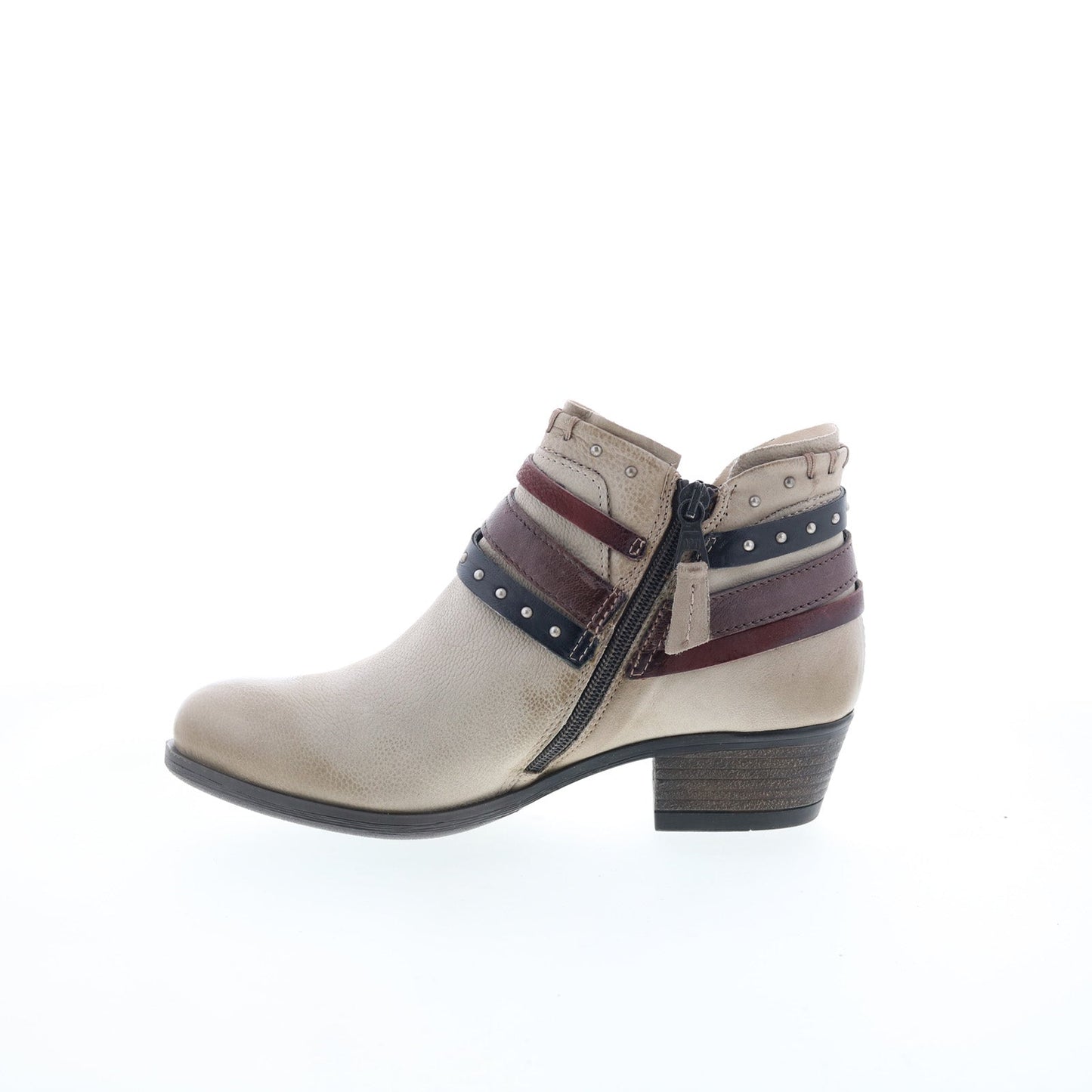Miz Mooz Booker Womens Gray Leather Zipper Ankle & Booties Boots