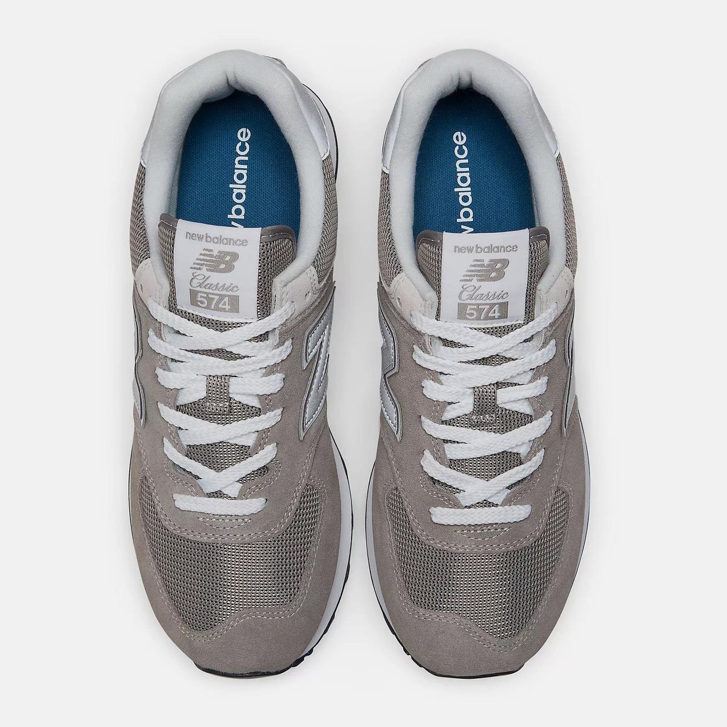 Men's Wide Fit New Balance ML574EVG Walking/Running Trainers - Exclusive - Grey ENCAP