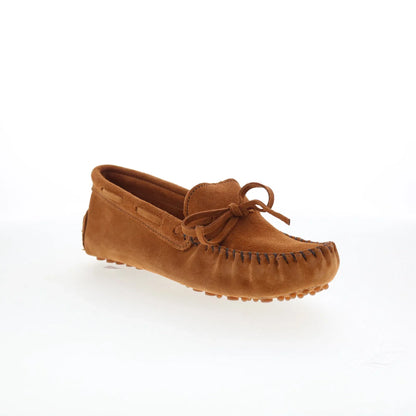 Minnetonka Classic Driver 698G Womens Brown Suede Loafer Flats Shoes