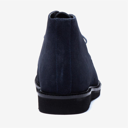 Men's Wide Fit Tredd Well William 22760 Navy Suede Dress Boots