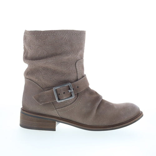 Miz Mooz Draper Womens Gray Suede Zipper Casual Dress Boots