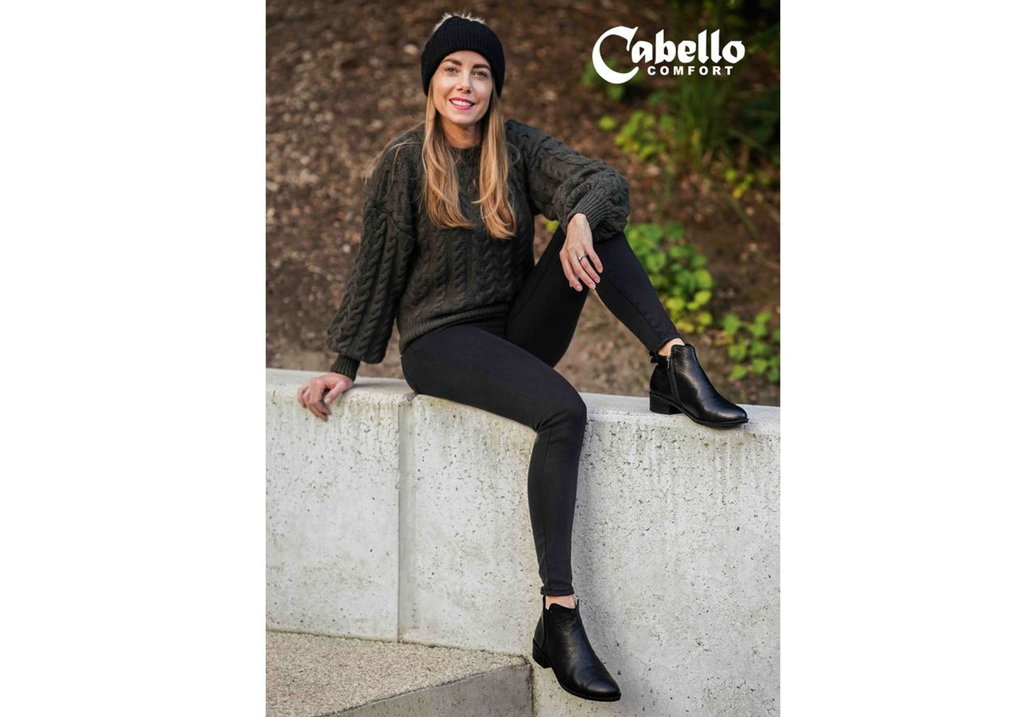 Cabello Comfort EG213 Womens Leather European Low Heel Ankle Boots