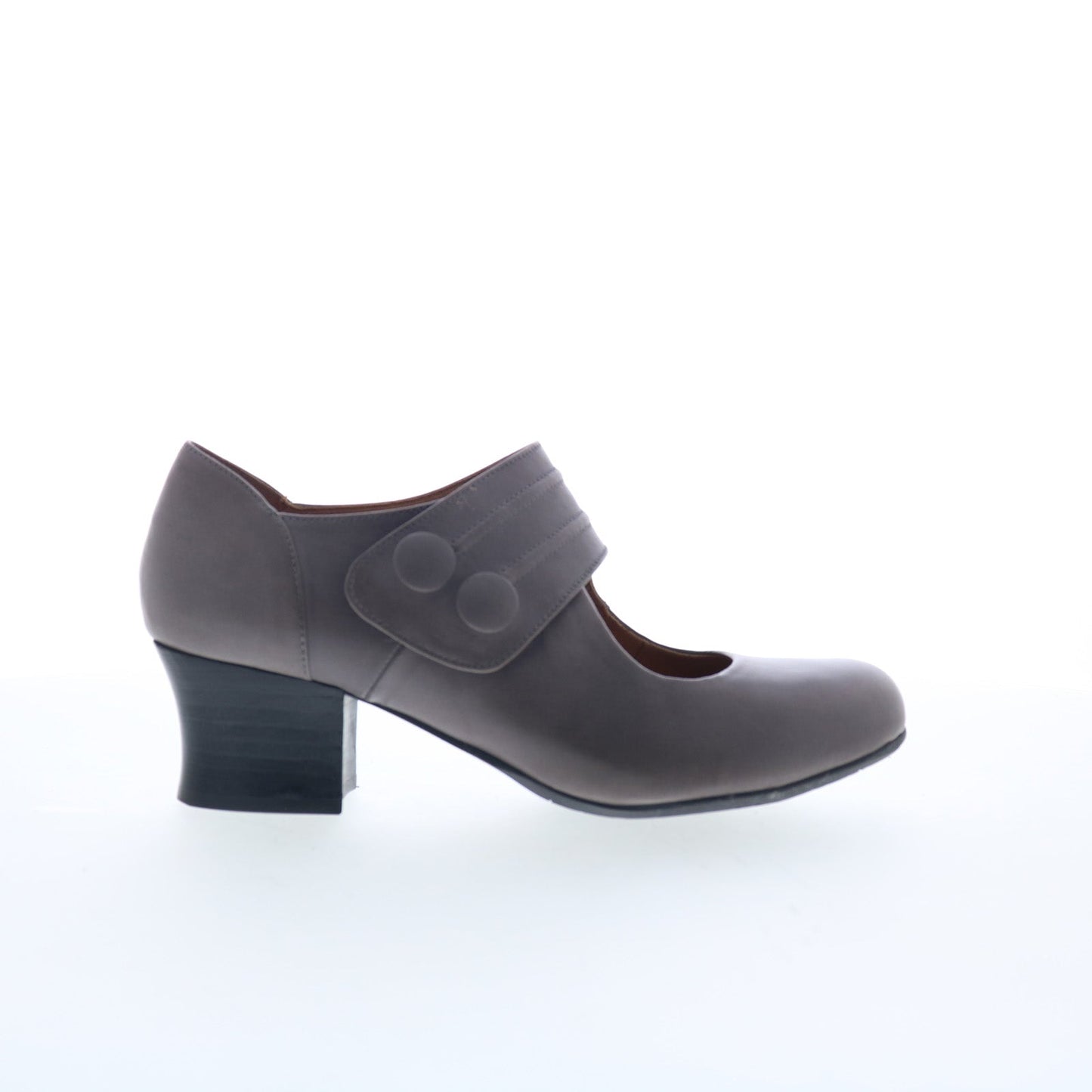 Miz Mooz Fayth Womens Gray Leather Slip On Pumps Heels Shoes