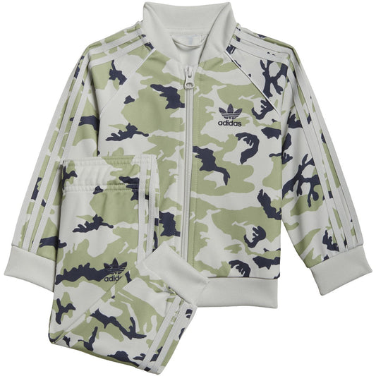 Adidas Toddlers/Little Kids' Camo SST Set Orbit Grey-Magic Lime-Shadow Navy