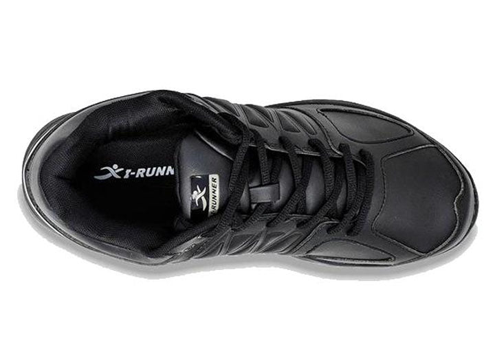 Mens Wide Fit I-Runner Pro Leather Oil and Slip Resistant Trainers