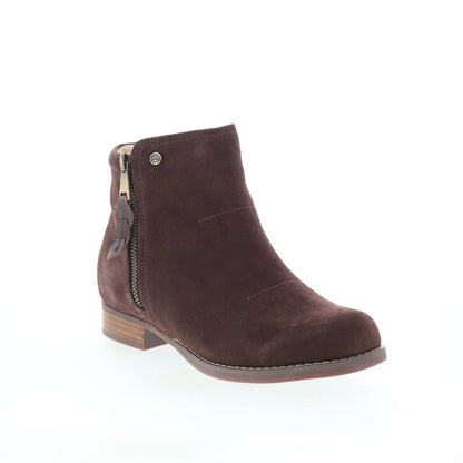 Spenco Ivy Boot SP1043FFR Womens Brown Suede Zipper Ankle & Booties Boots