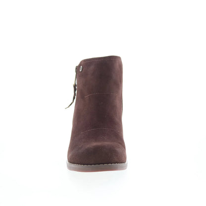 Spenco Ivy Boot SP1043FFR Womens Brown Suede Zipper Ankle & Booties Boots