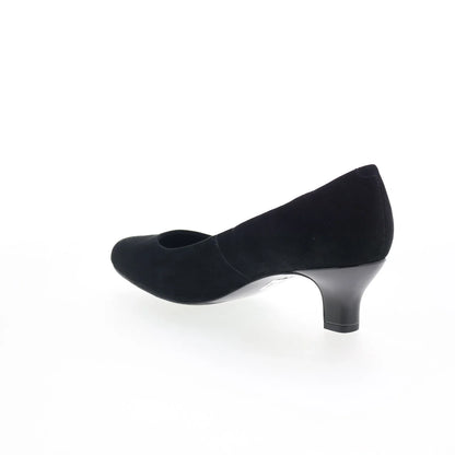 Trotters Kate T2459-003 Womens Black Suede Slip On Pumps Heels Shoes